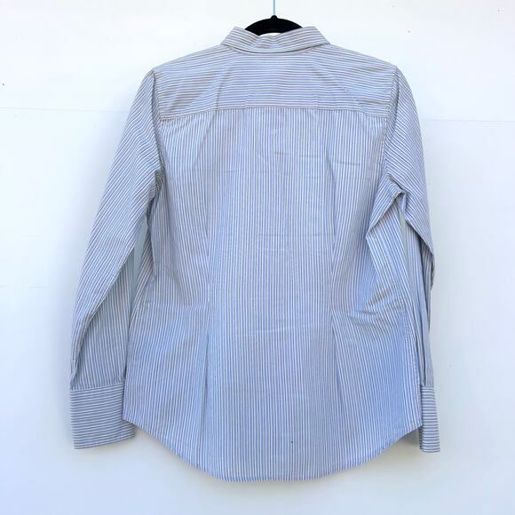 Ralph Lauren Y2K LRL Striped Button Down Western Shirt Blue Medium Cotton Preppy - Picture 5 of 8
